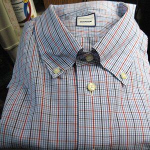 Camicissima Men's Dress Shirt slim Size 48 191/2 checkerd button down